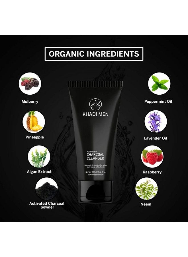 KHADI MEN - Activated Charcoal Cleanser Deeply Cleanses & Detoxifies Skin - Image 1