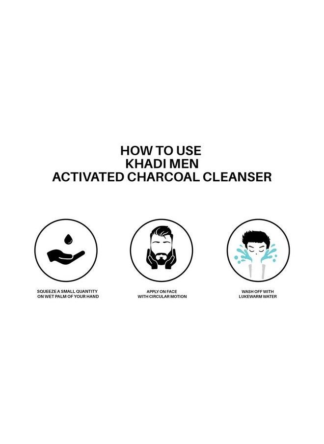 KHADI MEN - Activated Charcoal Cleanser Deeply Cleanses & Detoxifies Skin - Image 1