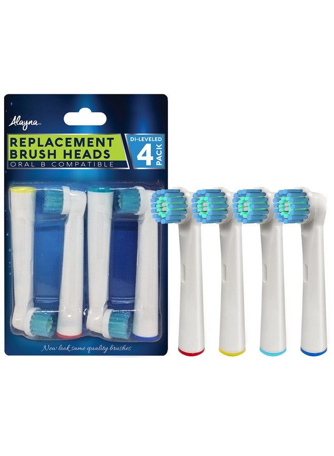 Alayna Toothbrush Replacement Heads Compatible With Oral B Braun Pk Of 4 Best Professional Brush Heads For Oralb Kids Soft Sensitive Triumph Pro 1000 - Image 3