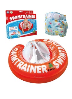 FREDS SWIM ACADEMY Freds Swim Academy Red Swim Tube & Blue Swim Diaper (09kg - 16kg) Set of 02 