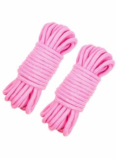 Excefore Pink Cotton Rope, 2 Roll 10M Soft Cotton Rope, Natural Durable Long Cotton Rope for Crafts Wall Hangings Plant Hangers Knotting  - Image 1