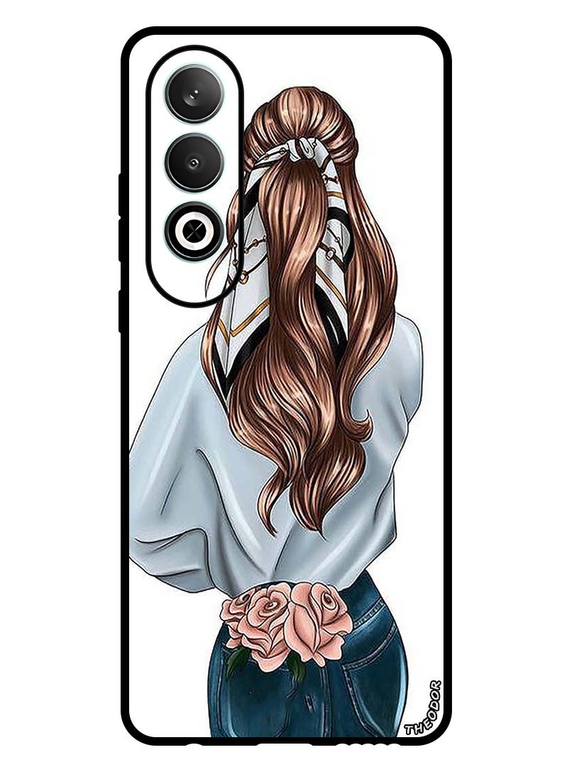 Theodor Protective Case Anti Scratch Shock Proof Bumper Cover For OnePlus Nord CE 4 Pink Rose Girl - Image 1