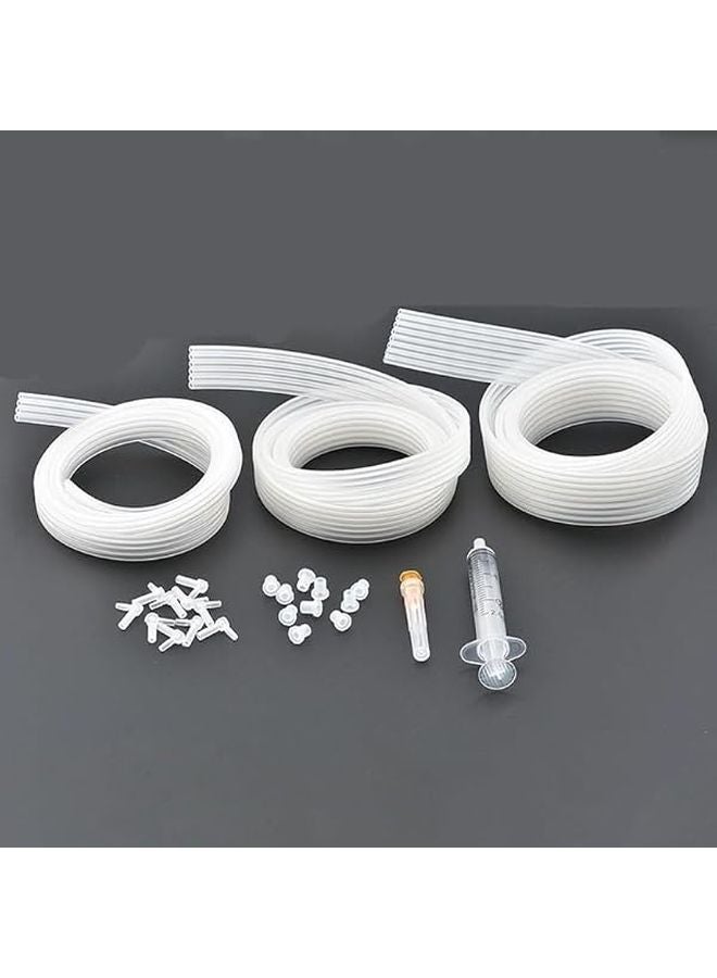 8 مجموعة أنابيب حبر CISS ملونة مع أنبوب PVC ومرفق الأنبوب وسدادة مطاطية - Image 1