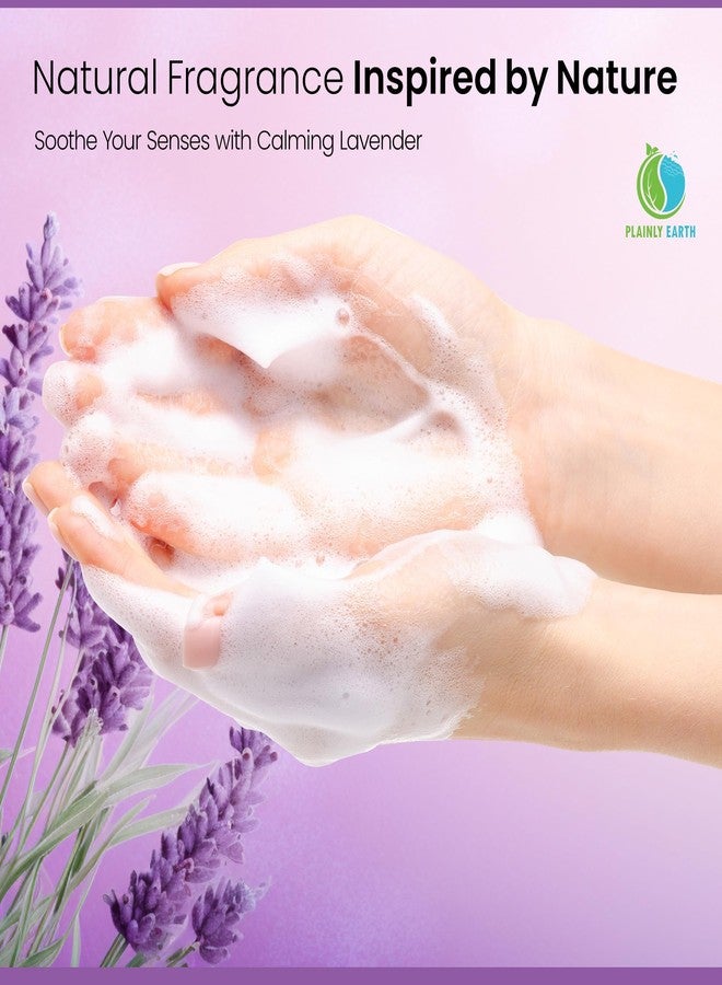Plainly Earth AntiMicrobial Hand Soap 64 oz - Sweet Lavender Rose Gentle Foaming Liquid Hand Soap Refill Antibacterial - Moisturizing, Long Lasting Freshness & Safe for Skin - Image 5