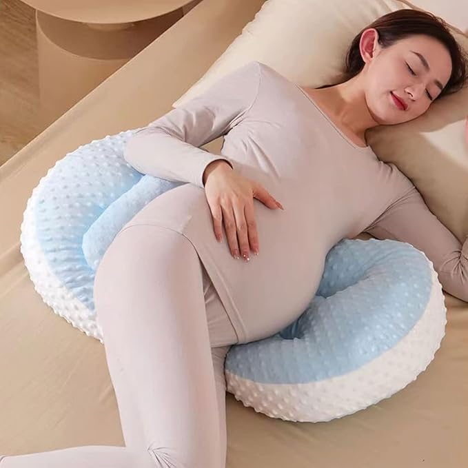 JENY JENY Pregnancy Pillow for Pregnant Women with Removable,Adjustable Maternity Pillow,Pregnant Women, Pregnancy Pillow Support for Abdomen,Back,Pregnancy Special Products (Sky Blue) - Image 1