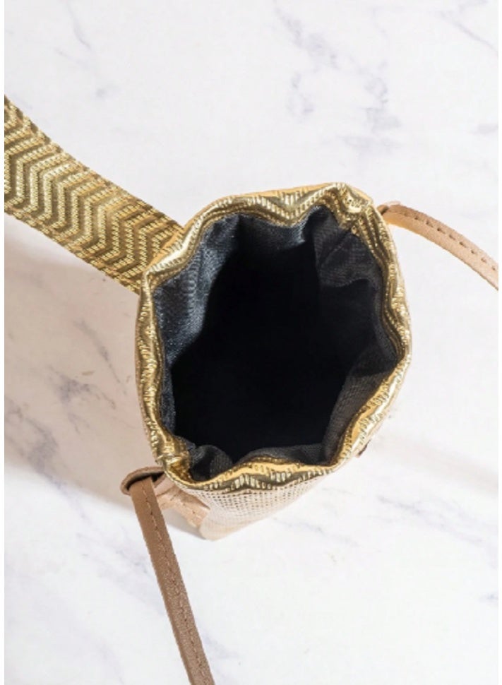 Shein shein Crocodile Pattern Gold And Fashionable Coin Purse Can Be Shouldered Can Be Cross-Body Anti-Theft Buckle Very Suitable For Travel Travel Wearing Festivals. Phone Bag  - Image 4