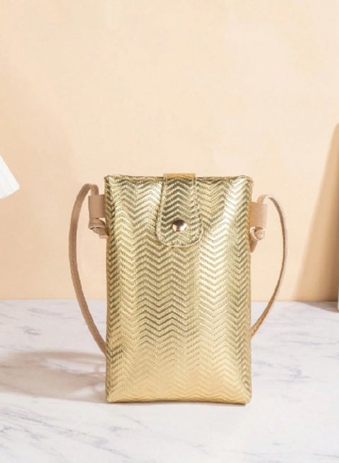 shein Crocodile Pattern Gold And Fashionable Coin Purse Can Be Shouldered Can Be Cross-Body Anti-Theft Buckle Very Suitable For Travel Travel Wearing Festivals. Phone Bag