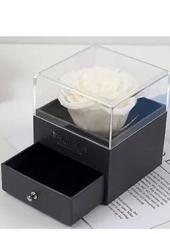 Flower Jewelry Box White