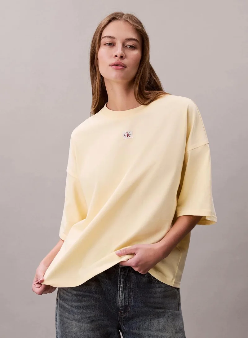 Woven Label Oversized Tee