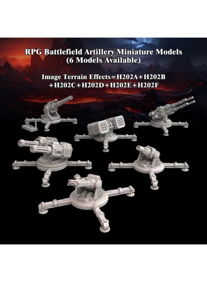 H202 Artillery Miniature Models Set For TTRPG And Wargames Durable Plastic - Image 2