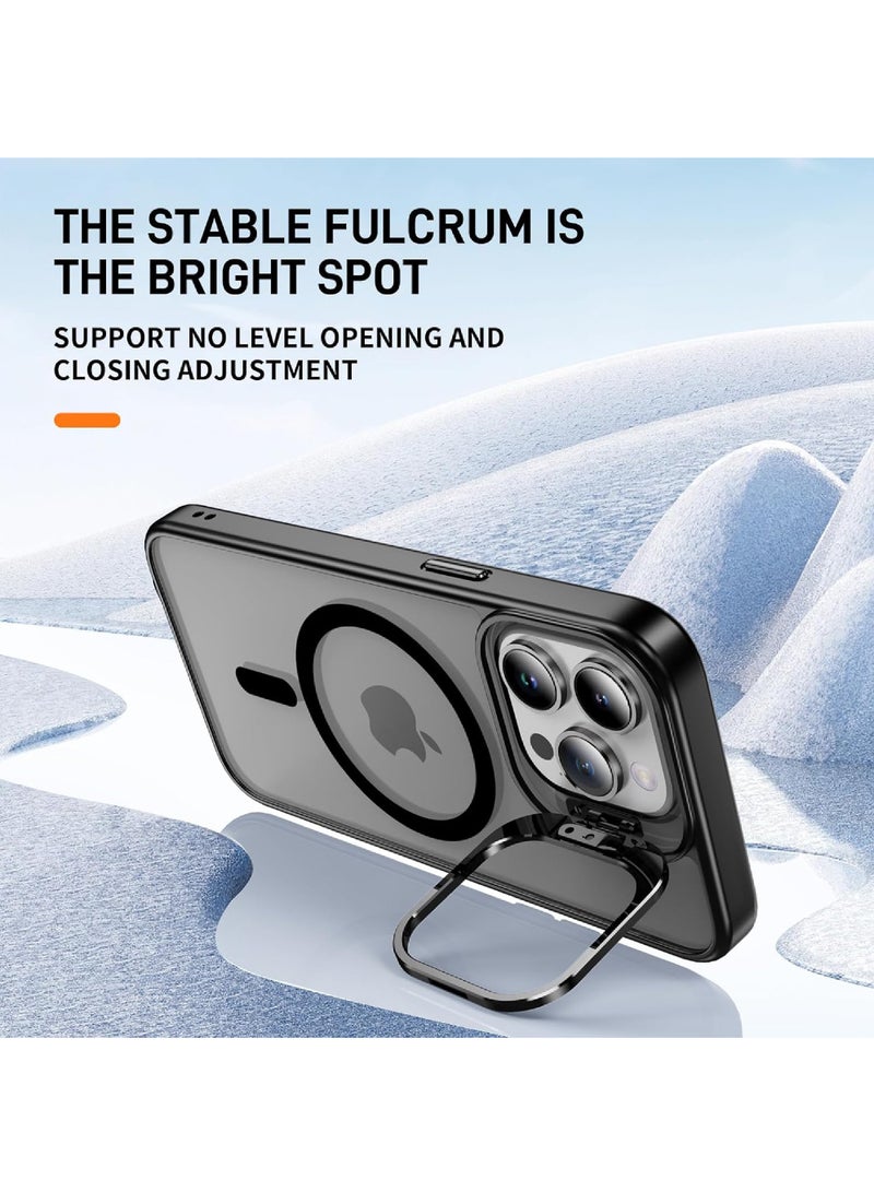 روك بو لغطاء آيفون 14 برو غطاء هاتف MagSafe مع حامل غطاء حماية نحيف مقاوم للصدمات العسكرية لهاتف iPhone 14 Pro 6.1 بوصة - Image 4