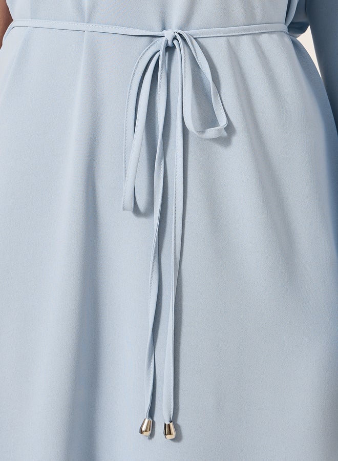 Styli Solid One Shoulder A-Line Maxi Dress - Image 4