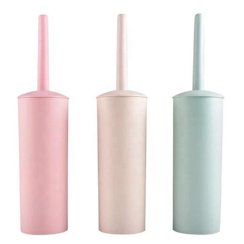 Maharsh Plastic Toilet Brush with Holder (Multicolor) (pack of 1) - Image 1