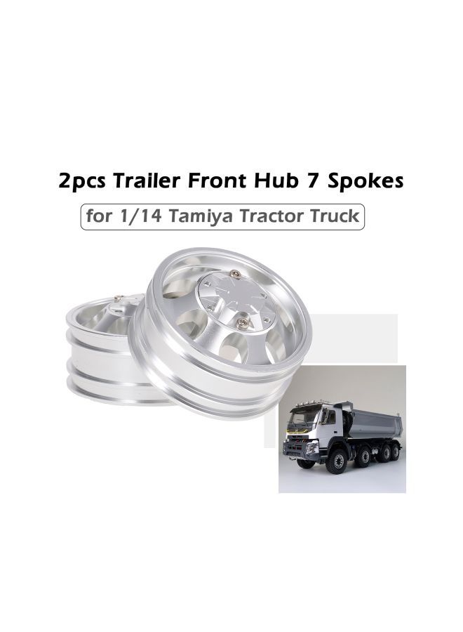 NIBEMINENT 2-Piece Trailer Front Hub 7 Spokes For 1/14 Tamiya Tractor Truck - Image 4