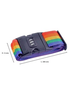FALMER Adjustable Luggage Strap with Combination Lock Multicolor Travel Accessory (1 Pc)  - Image 3