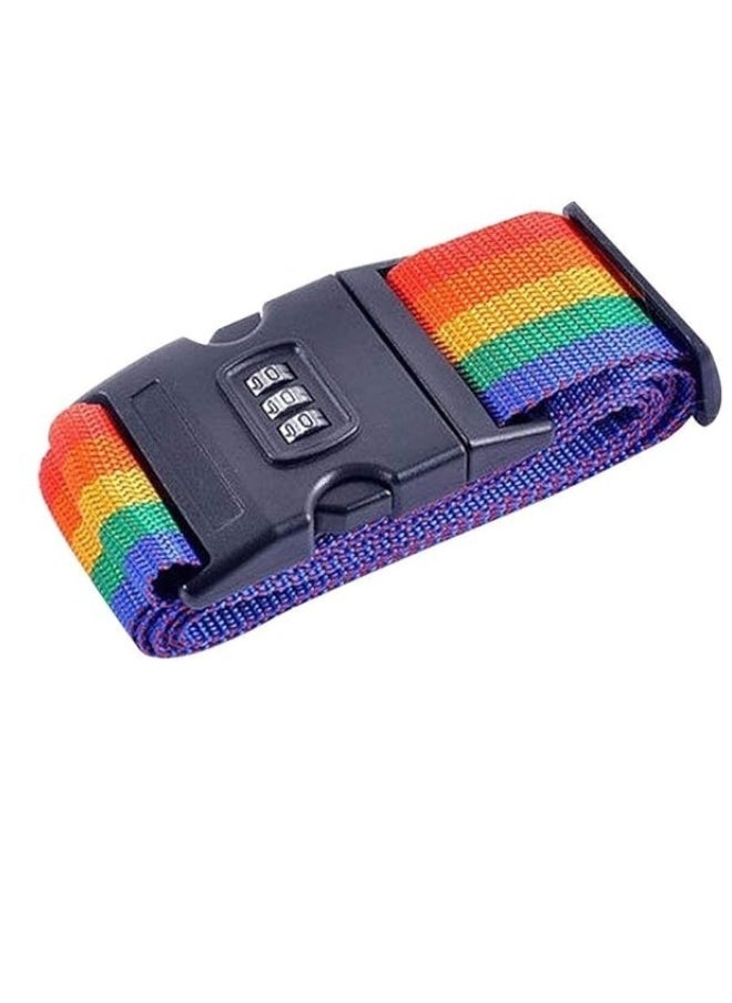 FALMER Adjustable Luggage Strap with Combination Lock Multicolor Travel Accessory (1 Pc)  - Image 2