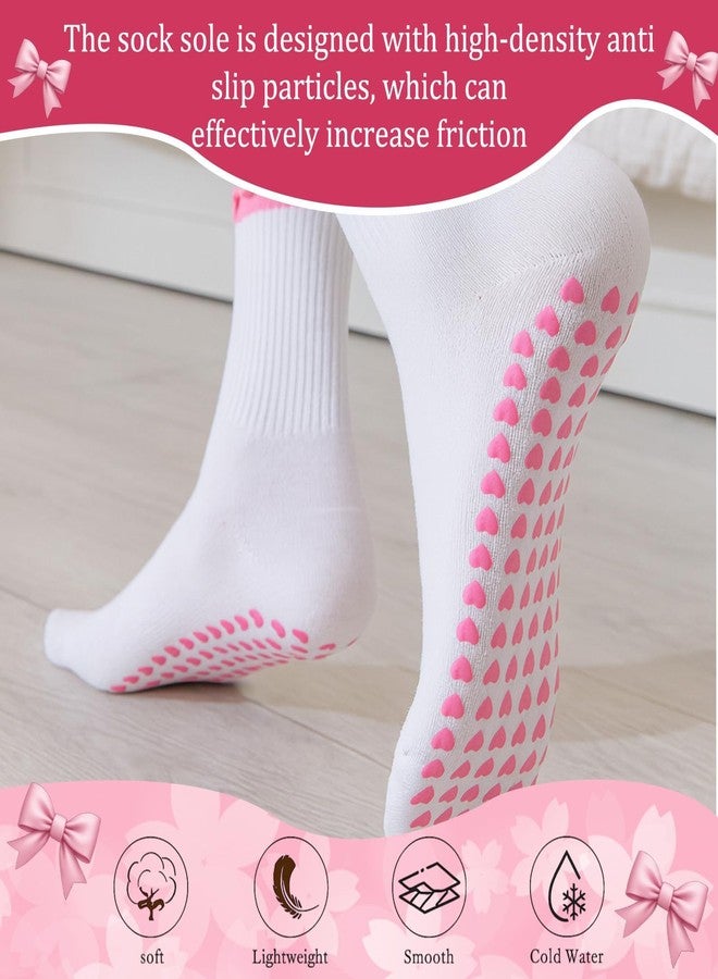 xinxingin 2 Pairs Socks with Rubber Sole, Grip Socks for Women, Yoga and Pilates, Non-Slip Workout Socks for Yoga, Barre, Dance, Gym, Travel and Home Activities - Image 3