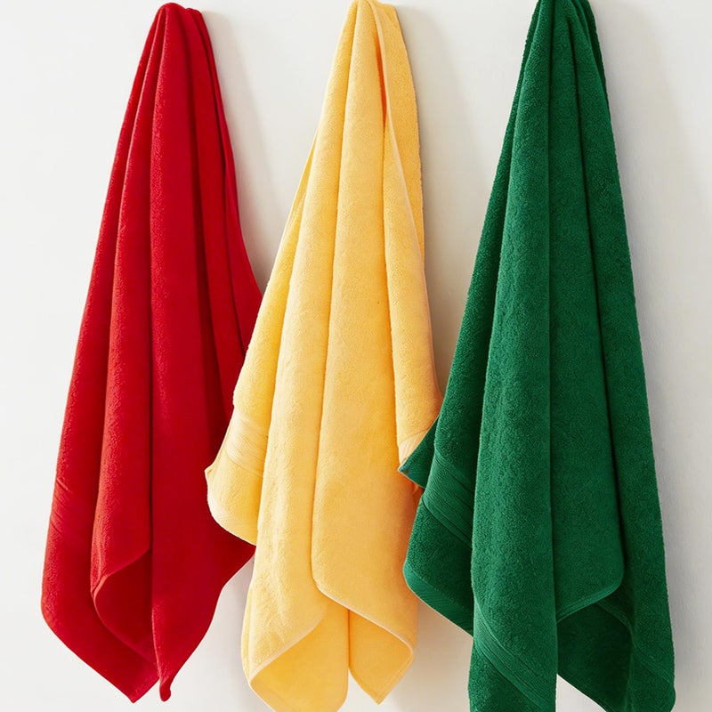 COZYART Red Bath Towel Set for Bathroom Soft Absorbent Durable 650 GSM Turkish Cotton Towel Sets of 6, 2 Large Bath Towels, 2 Hand Towels, 2 Washclothes - Image 4