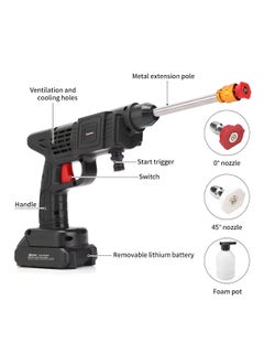 KRAWN Cordless Electric High Pressure Washer Multicolour Car Washer Set, Household Cordless High Pressure Car Pump Wash Tool Portable Vehicle Cleaning Machine KW41220  - Image 4