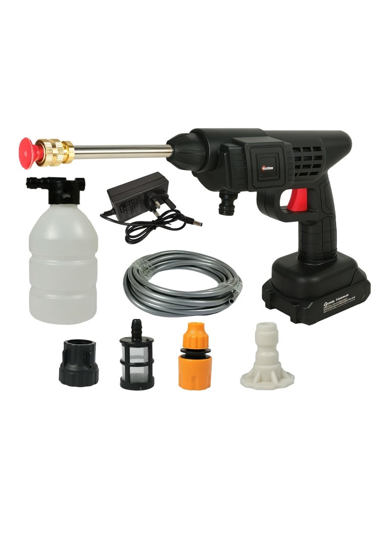 كراون غسالة كهربائية لاسلكية عالية الضغط متعددة الألوان، مجموعة غسيل سيارات، مضخة غسيل سيارات منزلية لاسلكية عالية الضغط، أداة غسيل سيارات محمولة KW41220 - Image 1