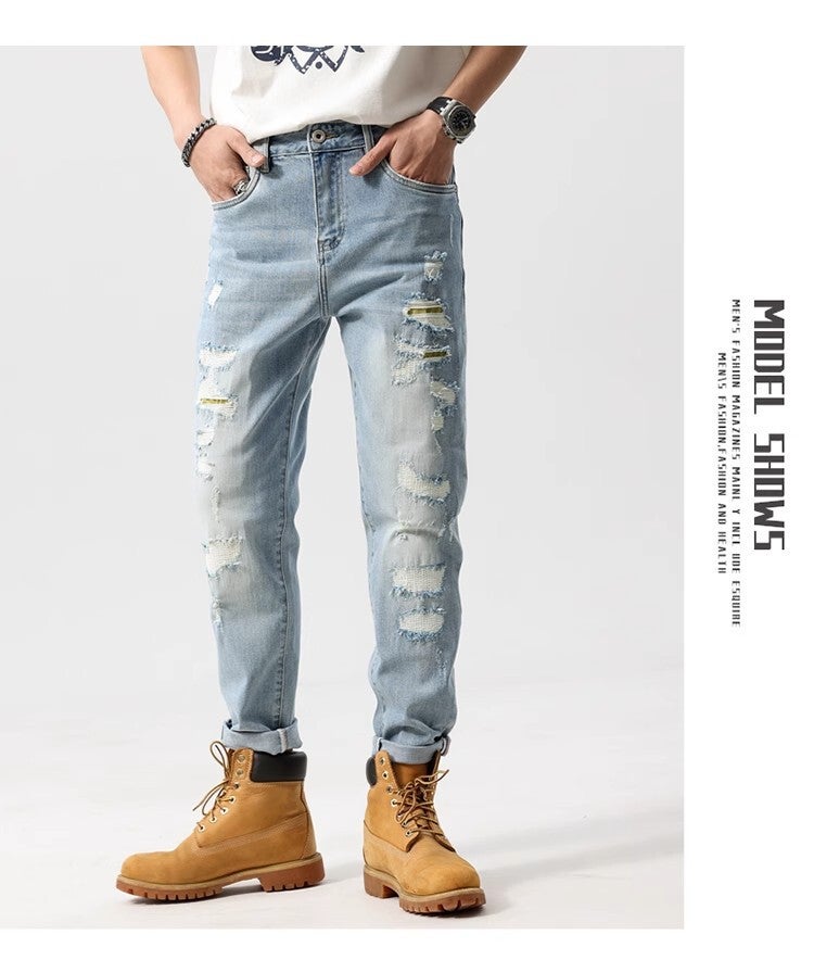Unisex Classic Denim Jeans Loose Fit Daily Outdoor Wear - Image 5