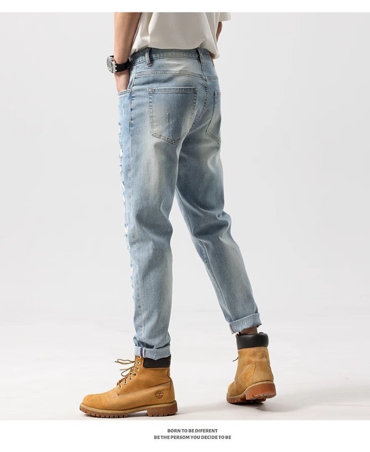 Unisex Classic Denim Jeans Loose Fit Daily Outdoor Wear - Image 4