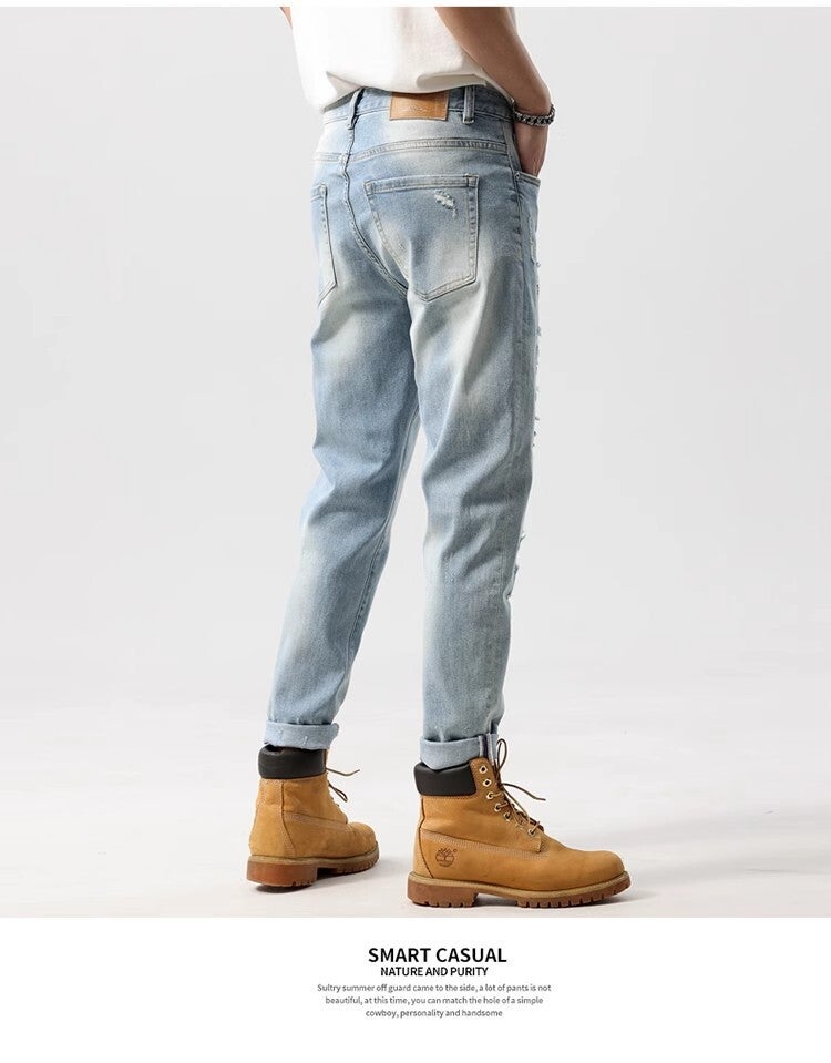 Unisex Classic Denim Jeans Loose Fit Daily Outdoor Wear - Image 3