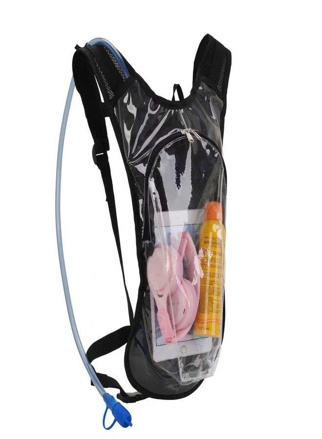 Roptat Hydration Backpack Pack with 2L Hydration Bladder - Lightweight Water Backpack Water Pouch for Women Men Running Riding Biking Music Festival (Transparent) - Image 5