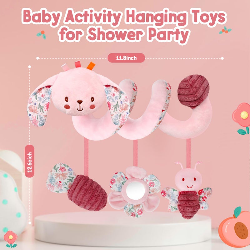 TSYAN Car Seat Toys for Babies 0-6 Months Boy,Baby Spiral Hanging Plush Activity Toys Thank You Gifts for Newborn 0 3 6 9 12 Months Baby Boys Girls - Image 4