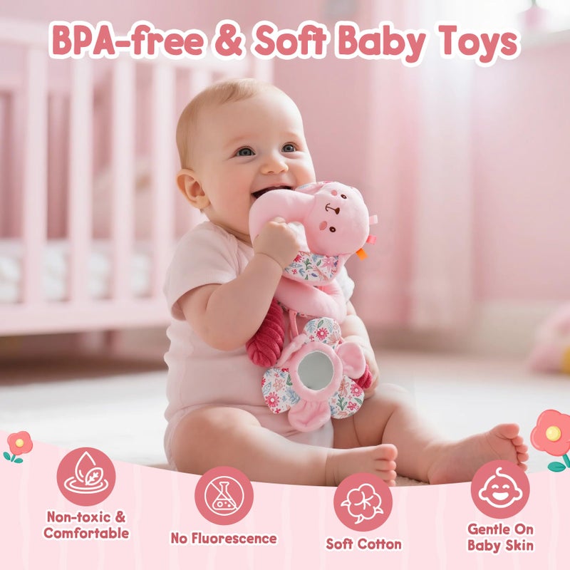 TSYAN Car Seat Toys for Babies 0-6 Months Boy,Baby Spiral Hanging Plush Activity Toys Thank You Gifts for Newborn 0 3 6 9 12 Months Baby Boys Girls - Image 3