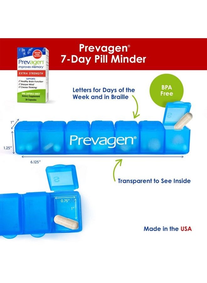 Prevagen - Prevagen Improves Memory Extra Strength 20Mg 30 Capsules With Apoaequorin & Vitamin D & Prevagen 7Day Pill Minder ; Brain Supplement For Better Brain Health Supports Healthy Brain Function - Image 1