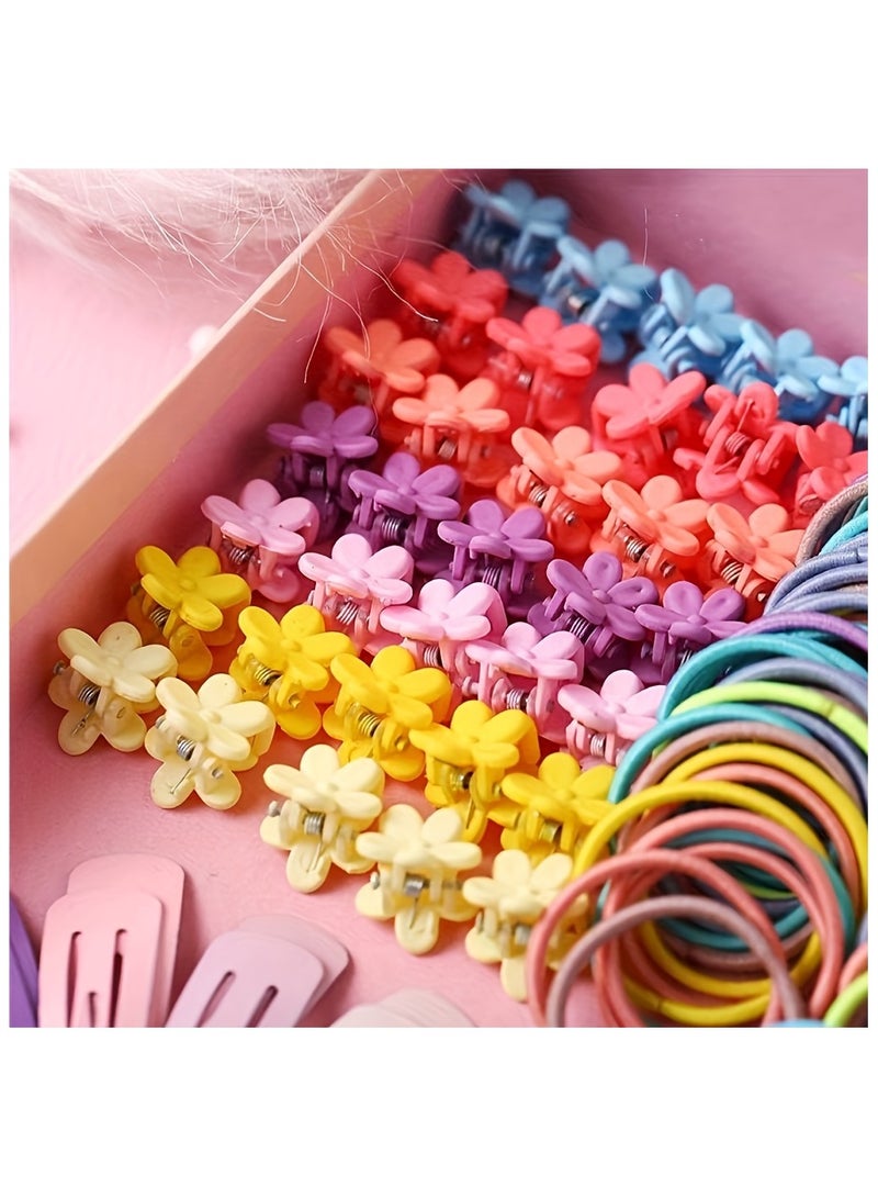 Generic 780pcs Girls Hair Accessories, Elastic Hair Ties, Ponytail Holders Rubber Bands Decorative Hair Accessories, Girl's Birthday Gift - Image 4