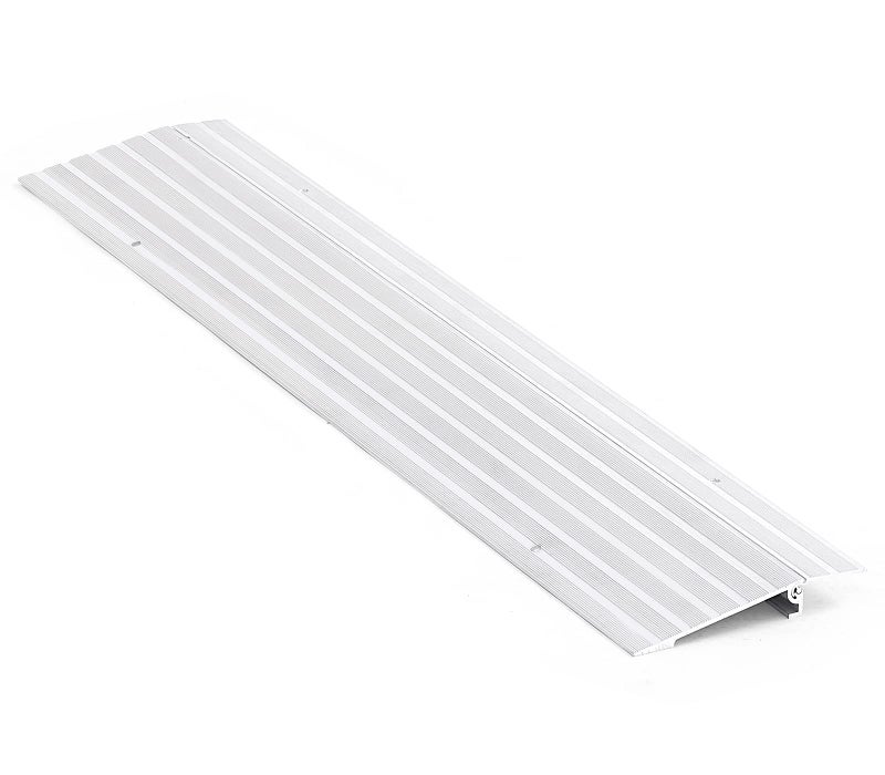 DWALE Door Threshold Ramp 1 Rise Door Ramp Aluminum Entry Ramp or Doorways Rated 800 lbs Load Capacity forWheelchair Scooters Power Chairs Walkers Metallic