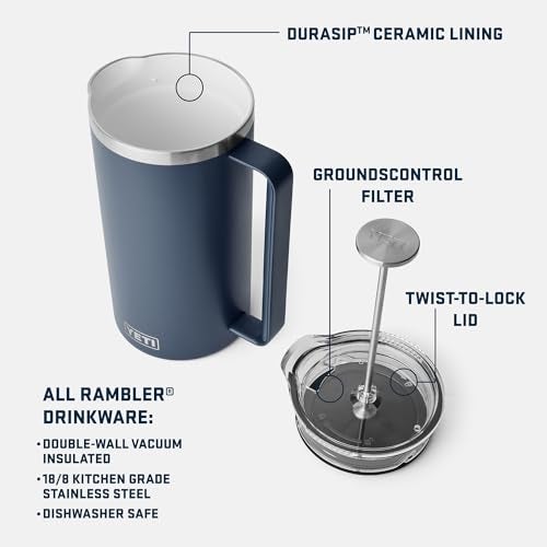 YETI Rambler 64 oz French Press Coffee Maker White - Image 3