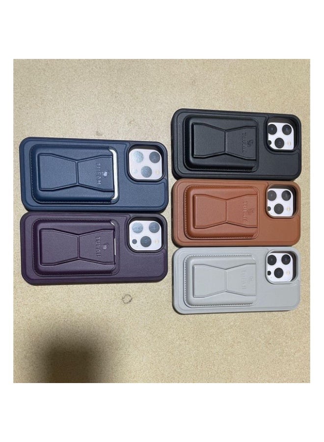 Premium Leather Case with Cardholder for iPhone 15 – Shockproof, Slim Fit, Magnetic Closure, Anti-Scratch Cover - Image 3