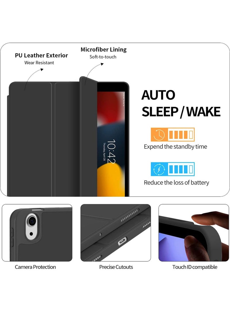 Rock Pow Case for iPad Air 11-Inch M2 (2024), iPad Air 5/4 (2022/2020 5th/4th Generation 10.9-Inch) with Pencil Holder, Slim Tablet Cover with Soft TPU Back, Auto Wake/Sleep - Image 2