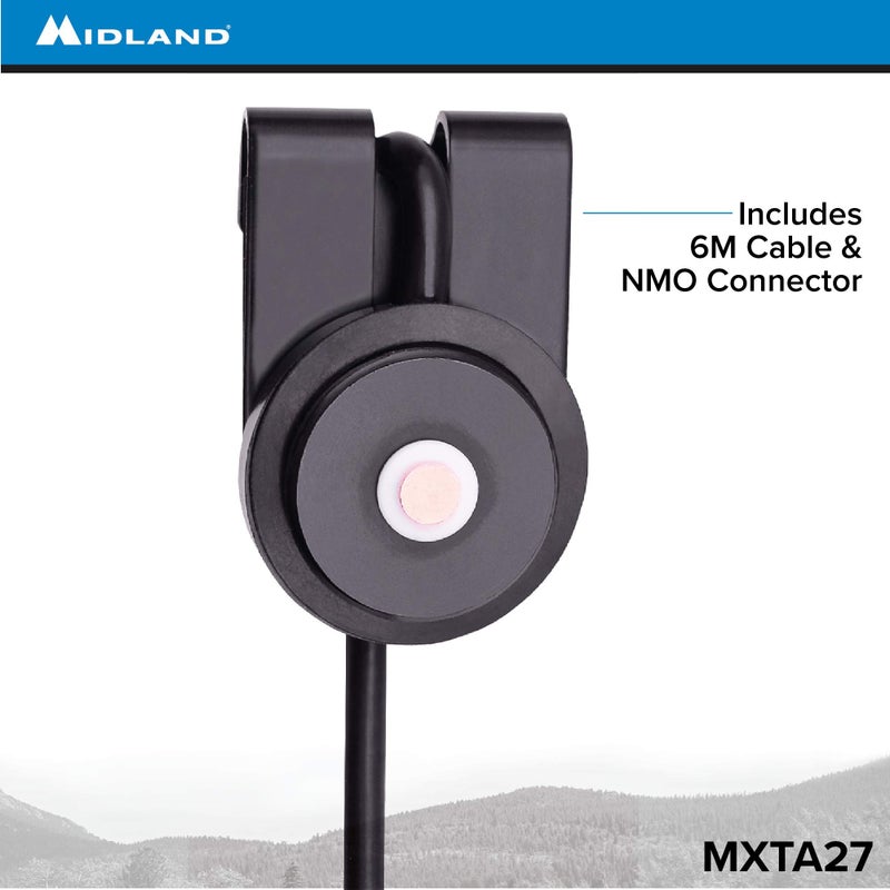 Midland â€“ MXTA27 MicroMobile Universal Lip Mount with NMO Connector and 6M Cable â€“ Fits Most Trunks/Car Hoods - Image 3