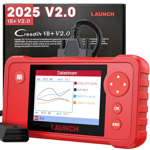 LAUNCH Creader VII+ V2.0 OBD2 Scanner, 2025 New Engine/Transmission/ABS/SRS Diagnostic Scan Tool With Oil Reset/Throttle Adaption/SAS Relearn, Check Engine Code Reader, Full OBD2, Lifetime Free Update - Image 1