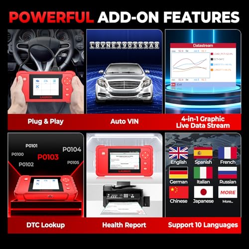 LAUNCH Creader VII+ V2.0 OBD2 Scanner, 2025 New Engine/Transmission/ABS/SRS Diagnostic Scan Tool With Oil Reset/Throttle Adaption/SAS Relearn, Check Engine Code Reader, Full OBD2, Lifetime Free Update - Image 5
