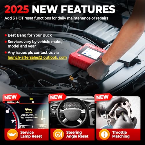 LAUNCH Creader VII+ V2.0 OBD2 Scanner, 2025 New Engine/Transmission/ABS/SRS Diagnostic Scan Tool With Oil Reset/Throttle Adaption/SAS Relearn, Check Engine Code Reader, Full OBD2, Lifetime Free Update - Image 2