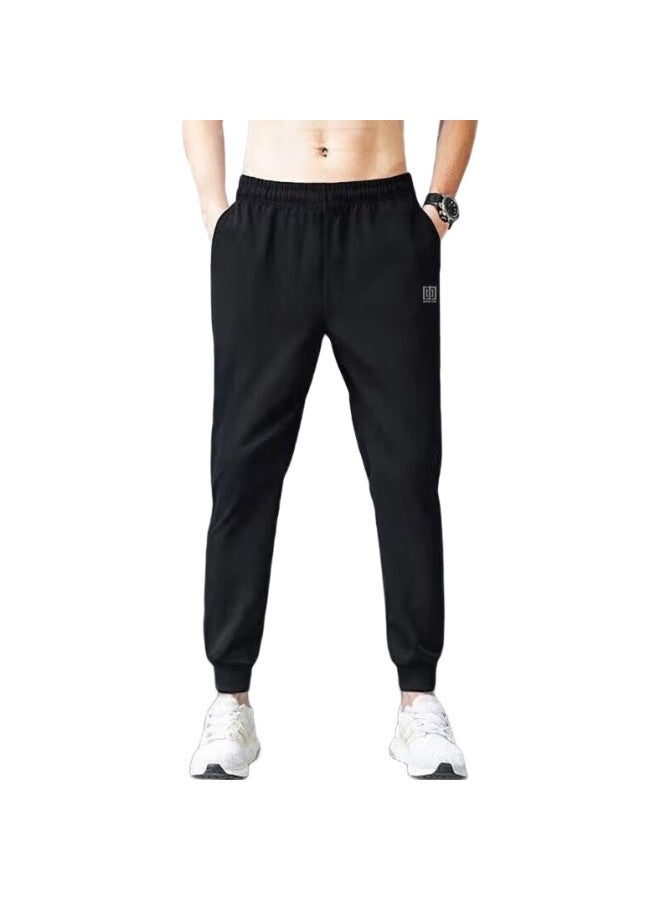 Pull Back Warrior Casual Pants For Men, Spring And Autumn Loose Drawstring Sweatpants, Versatile Slim-Fit Trousers, Black, 4Xl - Image 1