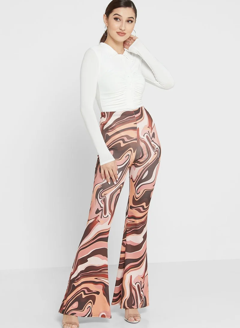 LASULA Printed High Waist Pants