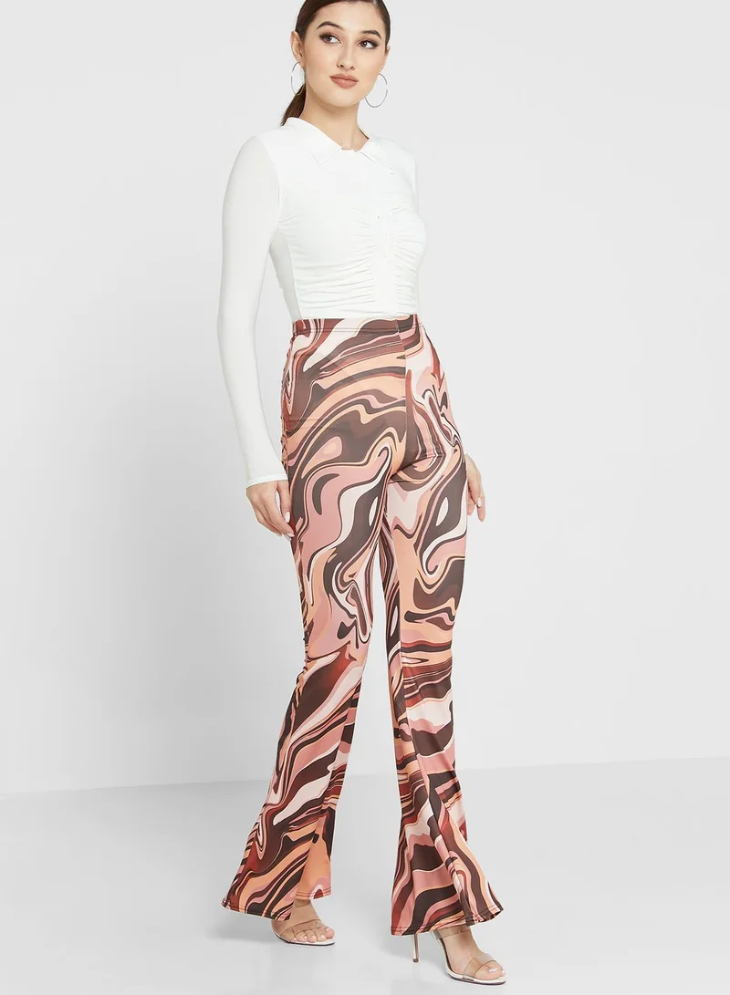 LASULA Printed High Waist Pants