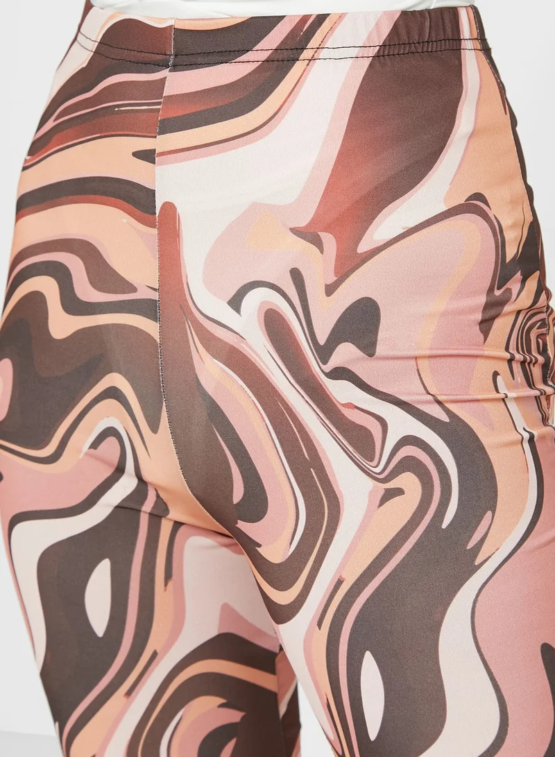 LASULA Printed High Waist Pants