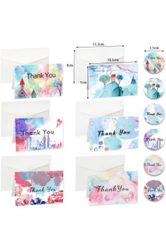 Thank You Cards Pack, 12 Pack Watercolor Thank You Greeting Cards with 12 Stickers and 12 Envelopes for All Graduation, Weddings, Occasion Birthdays Baby Showers Teachers and Wedding - pzsku/ZEB5C9746E116581720CBZ/45/_/1704697981/8f89f6c9-f5f2-46ff-a206-a072d79b43f7