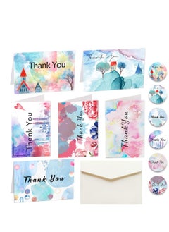 Thank You Cards Pack, 12 Pack Watercolor Thank You Greeting Cards with 12 Stickers and 12 Envelopes for All Graduation, Weddings, Occasion Birthdays Baby Showers Teachers and Wedding - pzsku/ZEB5C9746E116581720CBZ/45/_/1704697985/2bbb8bc5-c10b-47eb-9a9d-c5e355ab006f