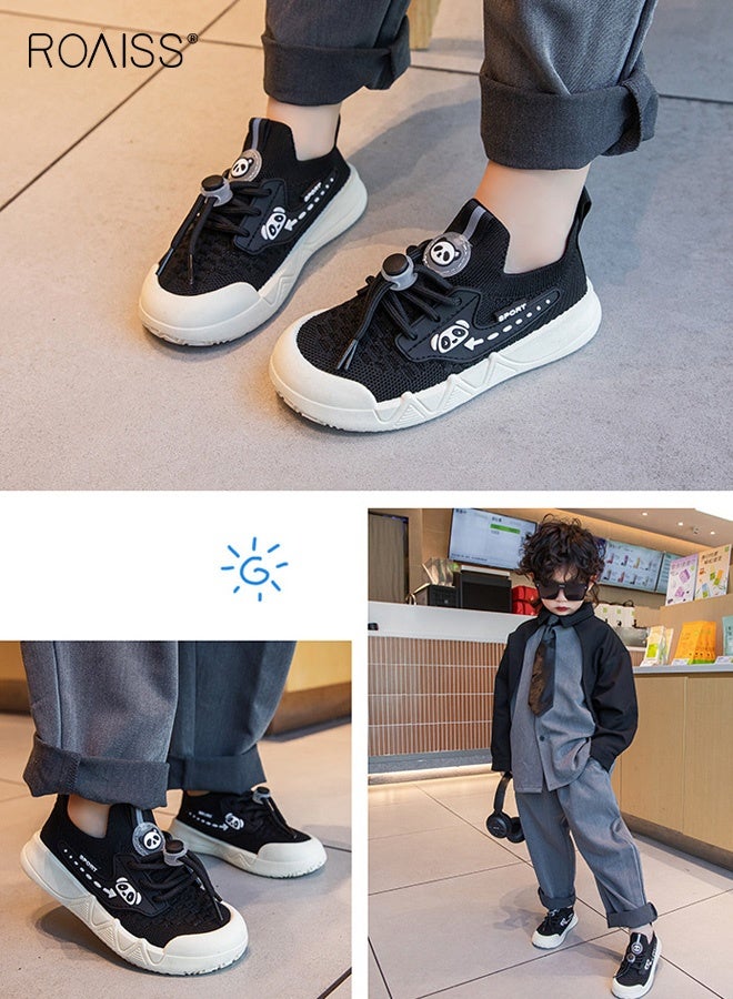 roaiss Unisex Kids Fashion Flyknit Sneakers, Slip on Low Top Sneakers for Kids, Comfortable Breathable Walking Shoes with Non-slip Soles, Suitable for Daily Wear and Outdoor Activities - Image 4