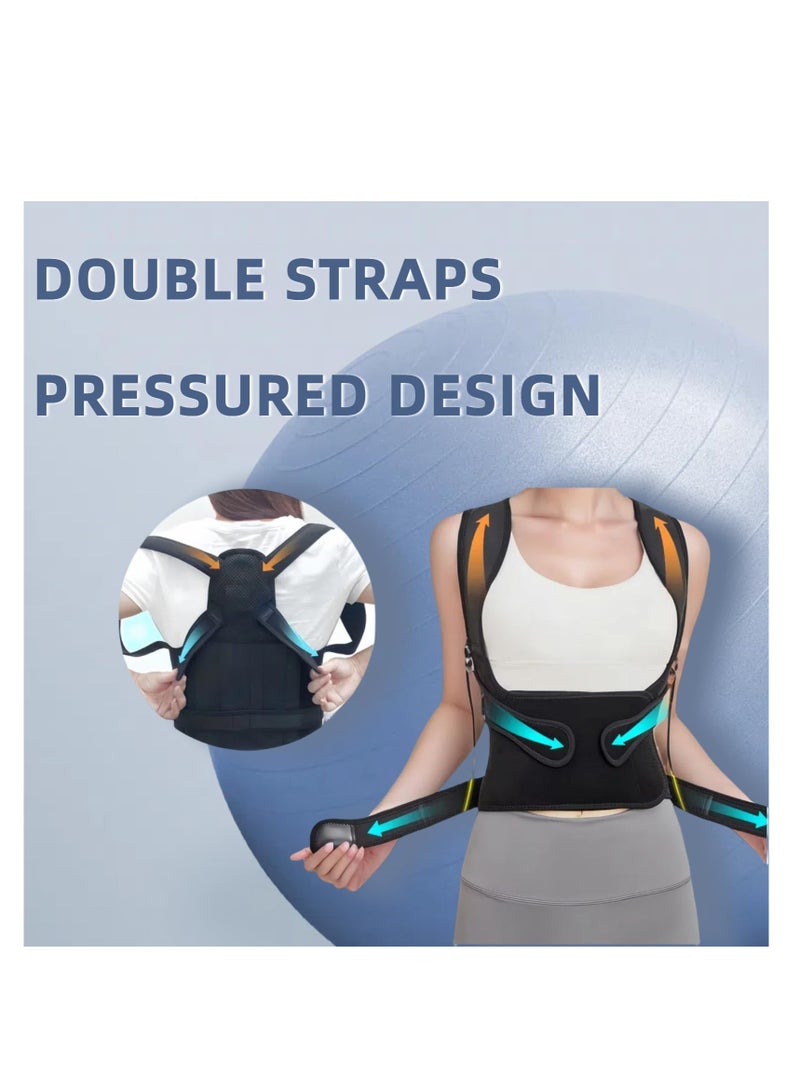 SYOSI Back Brace Posture Corrector, For Women and Men, Adjustable Back Support, Breathable and Easy to Wear Back Brace, Relieve Back Pain, Neck Pain, Shoulder Pain, Lower Back Pain (Large)  - Image 2