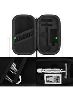 Linkidea Durable Hard Shell Shaving Travel Case, Storage Box for Short/Long Handled Razor Blades & Accessories, Compatible with Merkur, Vikings, WEISHI Double Edge Safety Razors (Black)  - Image 5