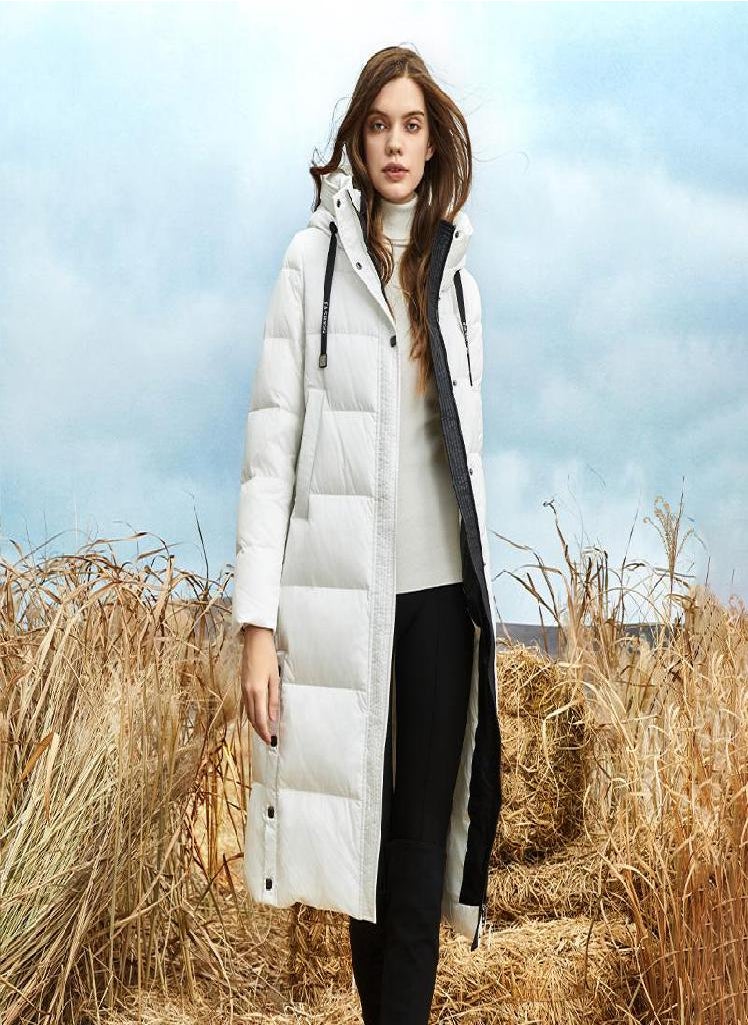 Eckek - JAZZEVAR Winter Extended Cotton Coat Solid Warm Outdoor Casual Cotton CoatHooded Cotton Jacket - Image 1